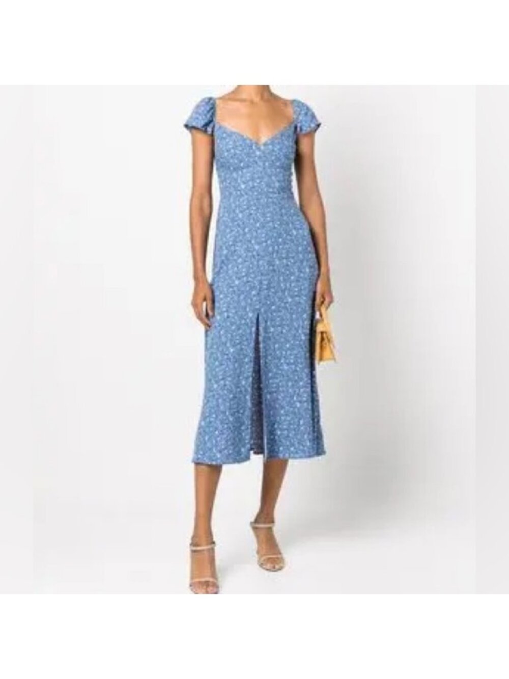 Reformation Baxley Dress Short Sleeveless Floral Midi Dress
